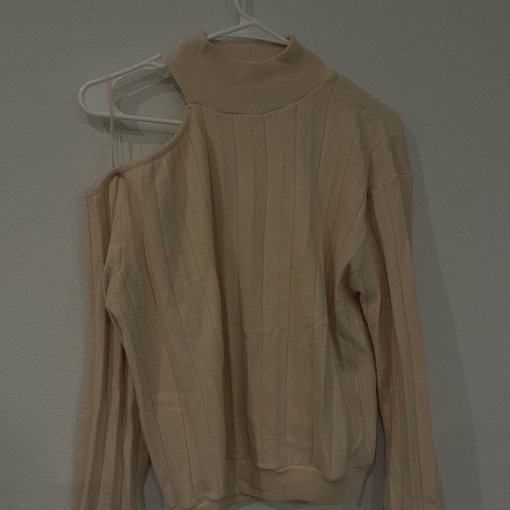 Zara Pink Tan Sweater